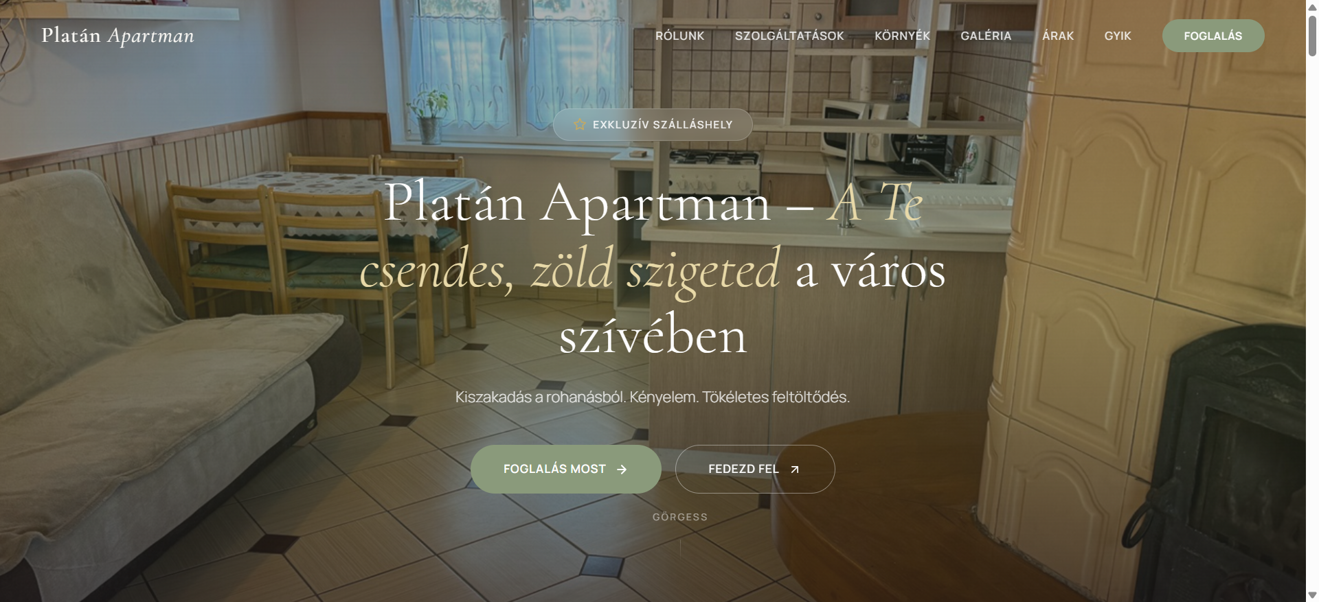 Platán Apartman Referencia